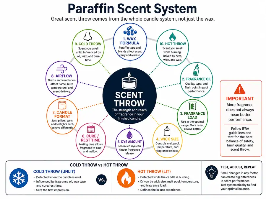paraffin candle soot and wick diagnosis
