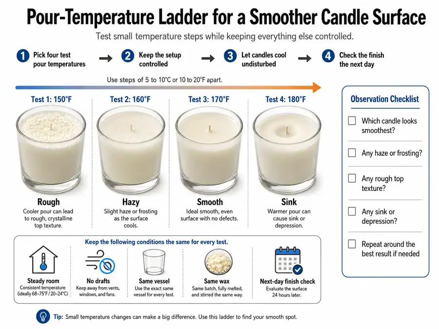 pour temperature and cooling ladder