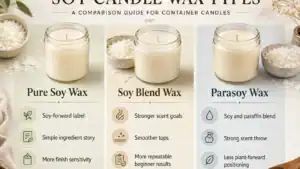 pure soy and soy blend candle wax comparison