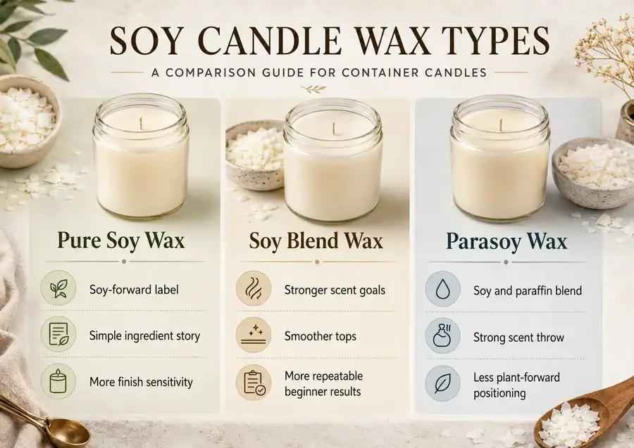pure soy and soy blend candle wax comparison