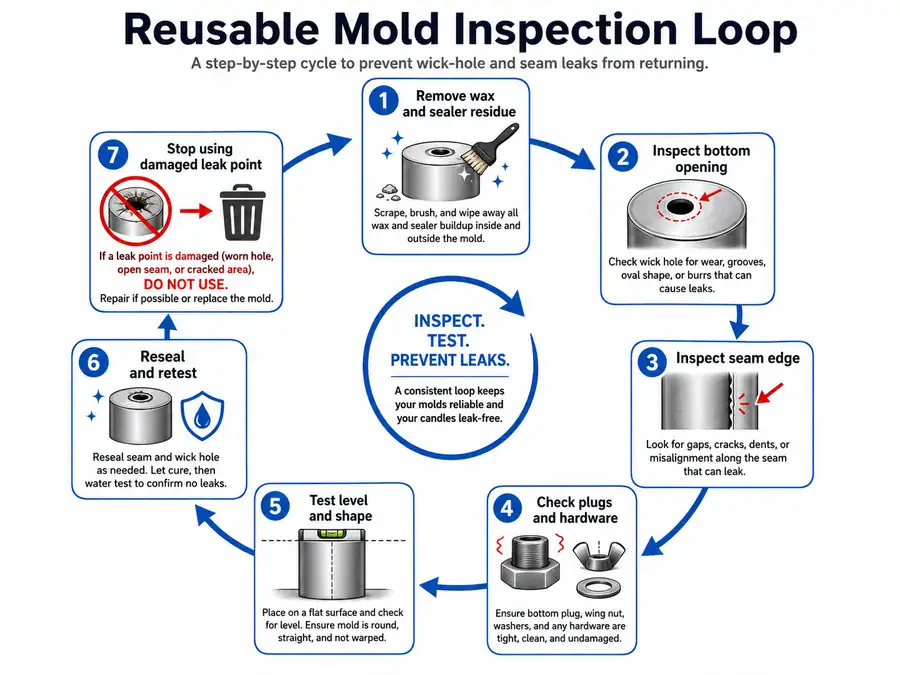 reusable mold inspection and repeat leaks