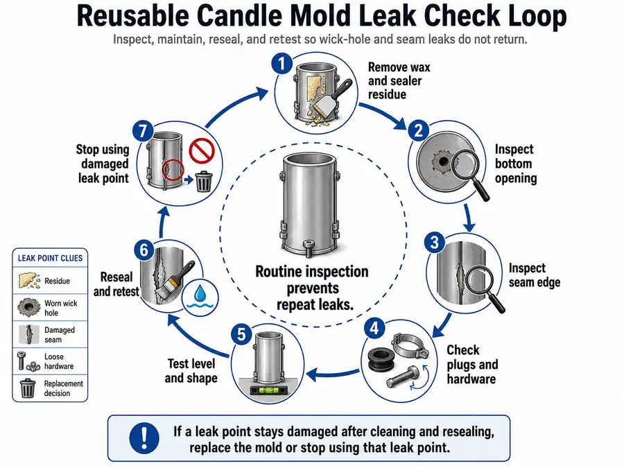 reusable mold inspection and repeat leaks
