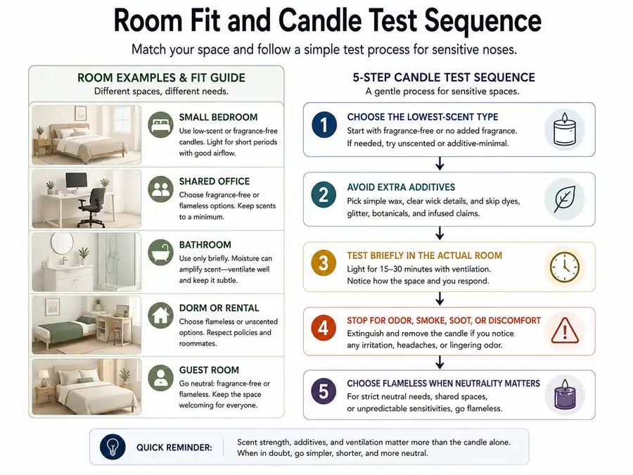 room fit and candle test sequence