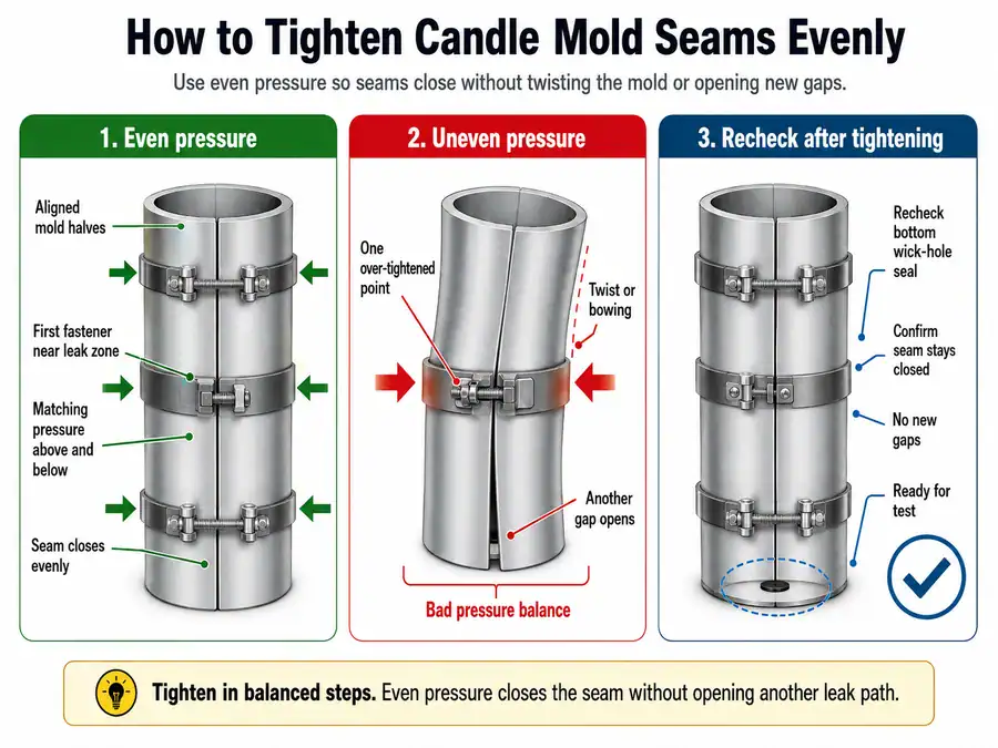 seam clamps and even pressure