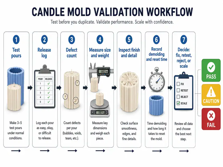 seller mold testing protocol and scale decision path