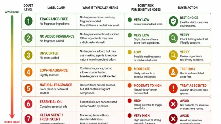 sensitive candle types and room fit