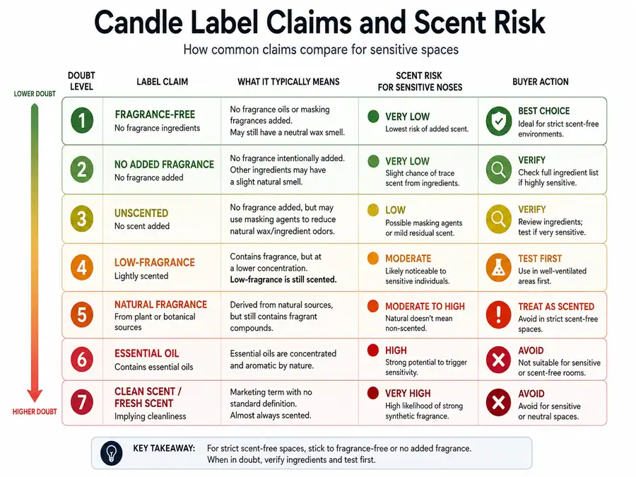 sensitive candle types and room fit
