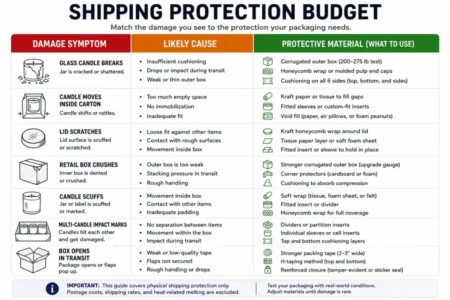 shipping protection symptoms and materials