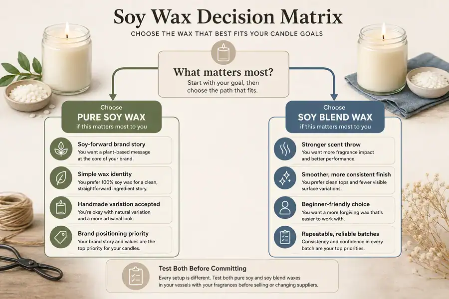 soy wax and soy blend decision matrix