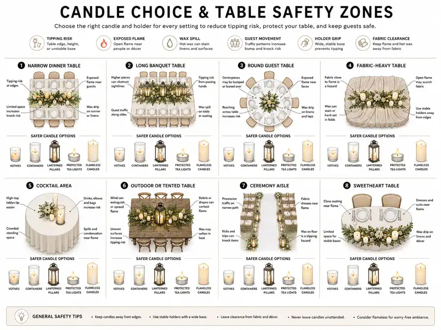 stable candles and crowded table risk zones
