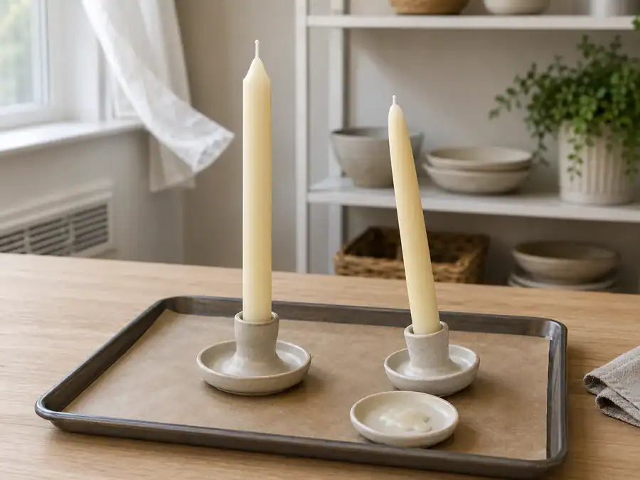 Taper candle holder fit and burn behavior