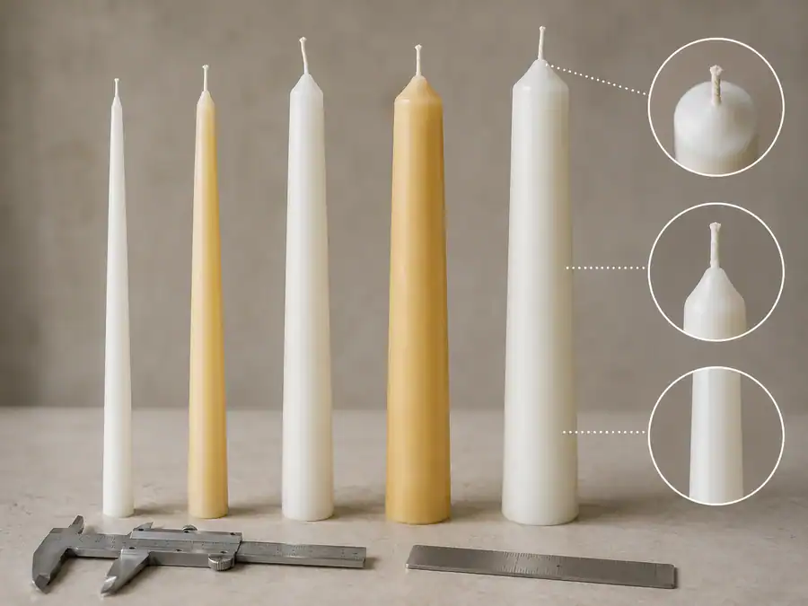 Taper candle wick size and diameter guide