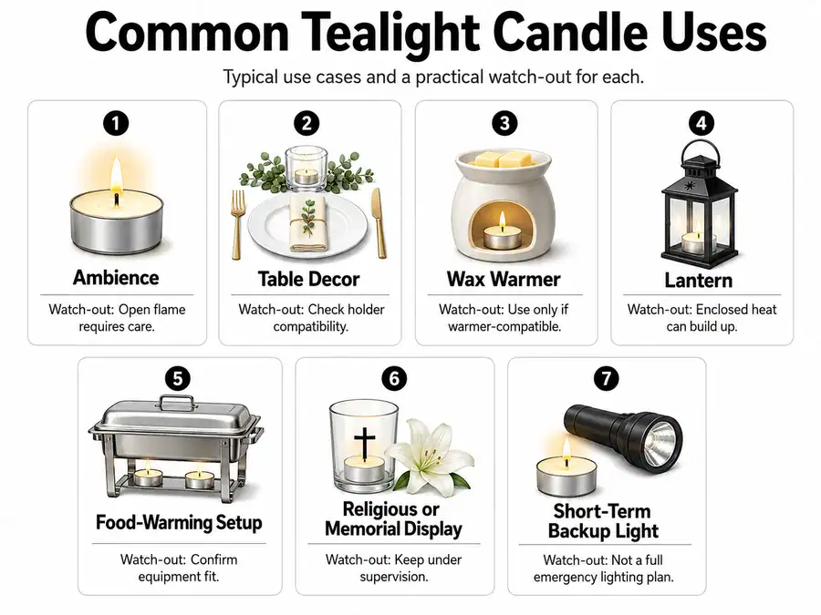 tealight uses and watchouts