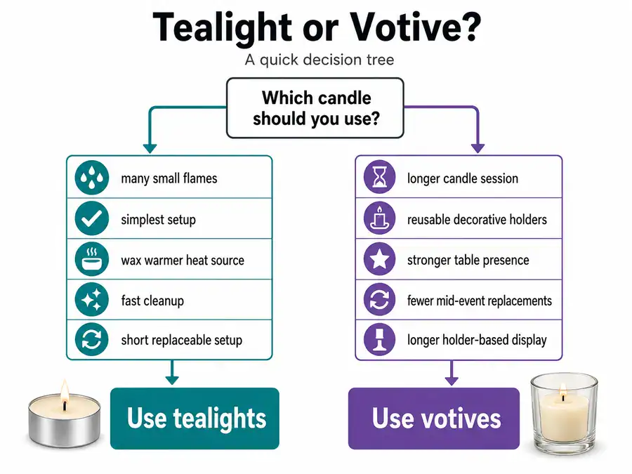 Tealight and votive decision path