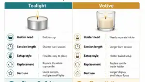 Tealight and votive candle difference