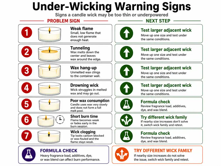 under-wicking signs and tunneling