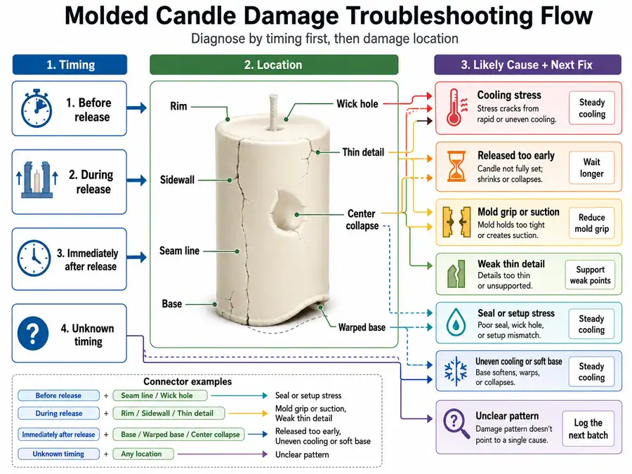 crack timing and damage location