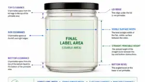 usable label area and clearance