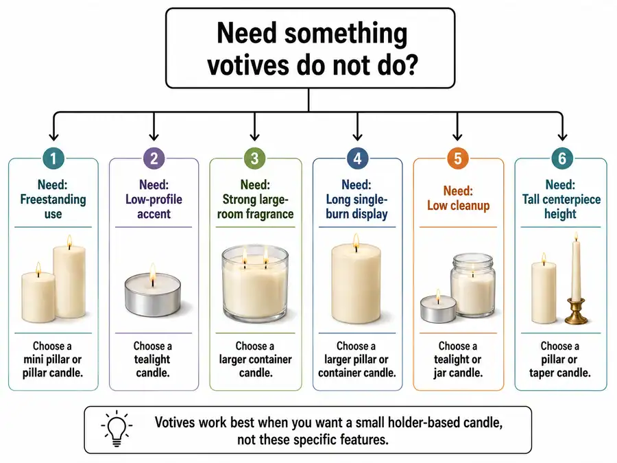 votive candle alternatives and best fit