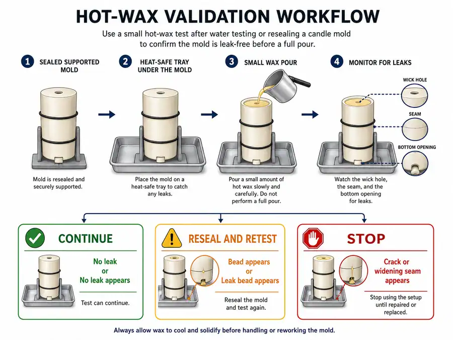 water test and leak marks