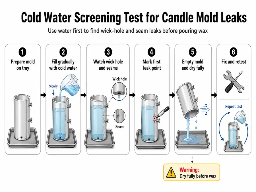 water test and leak marks
