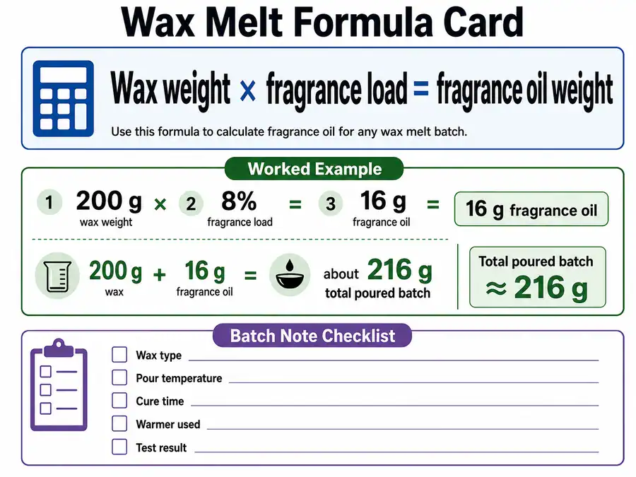 wax weight and fragrance load formula
