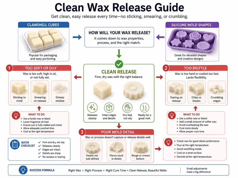 wax melt hardness and format fit