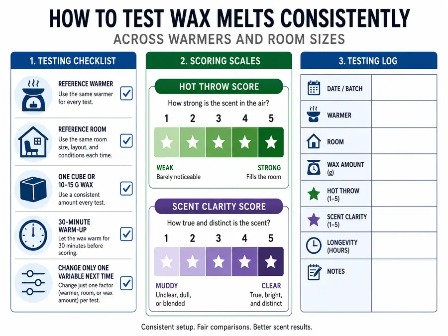 warmer test scorecard and scent scoring