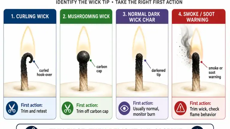 wick curl and mushroom cap