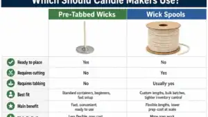 pre-tabbed wicks and wick spools comparison