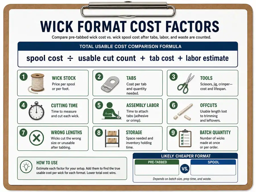 wick cost factors and waste