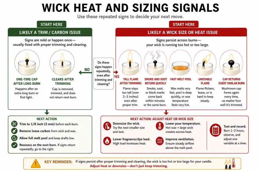 wick heat and sizing signals