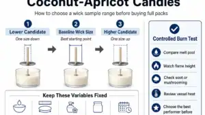 wick sample range and burn test variables