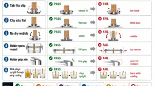 wick setup checker and cooling support