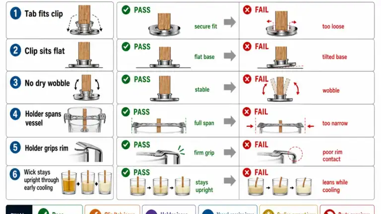wick setup checker and cooling support