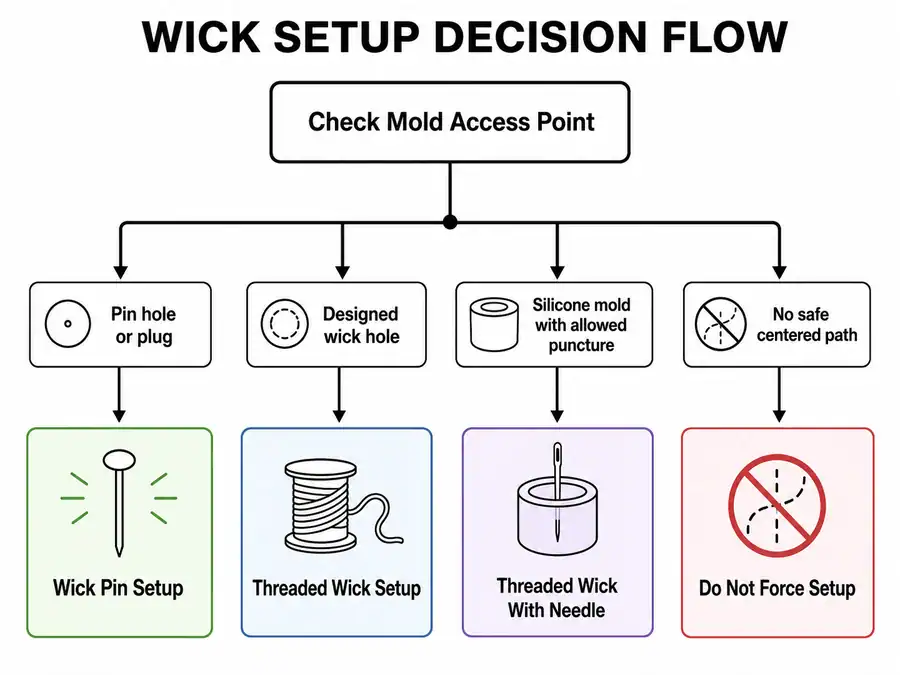 wick pin and threaded wick choice