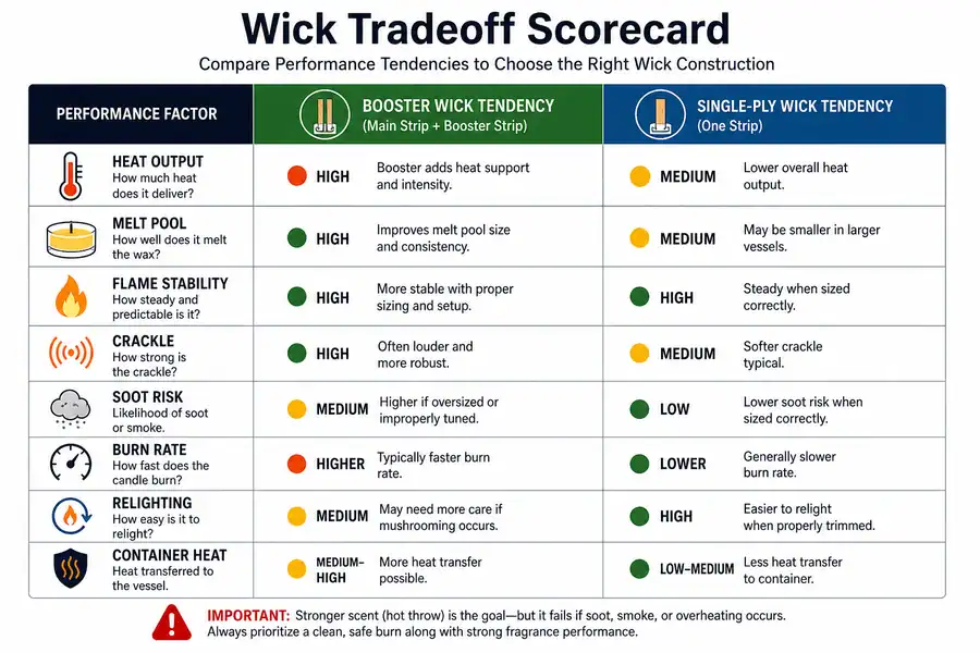 Heat soot and burn-rate tradeoffs