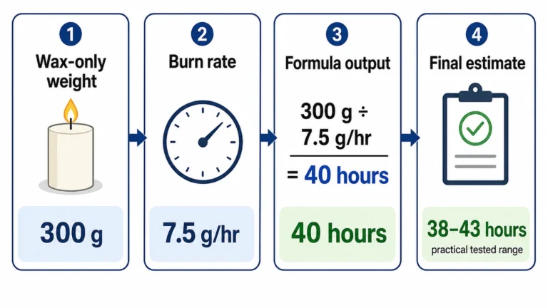 burn-time inputs and estimate range