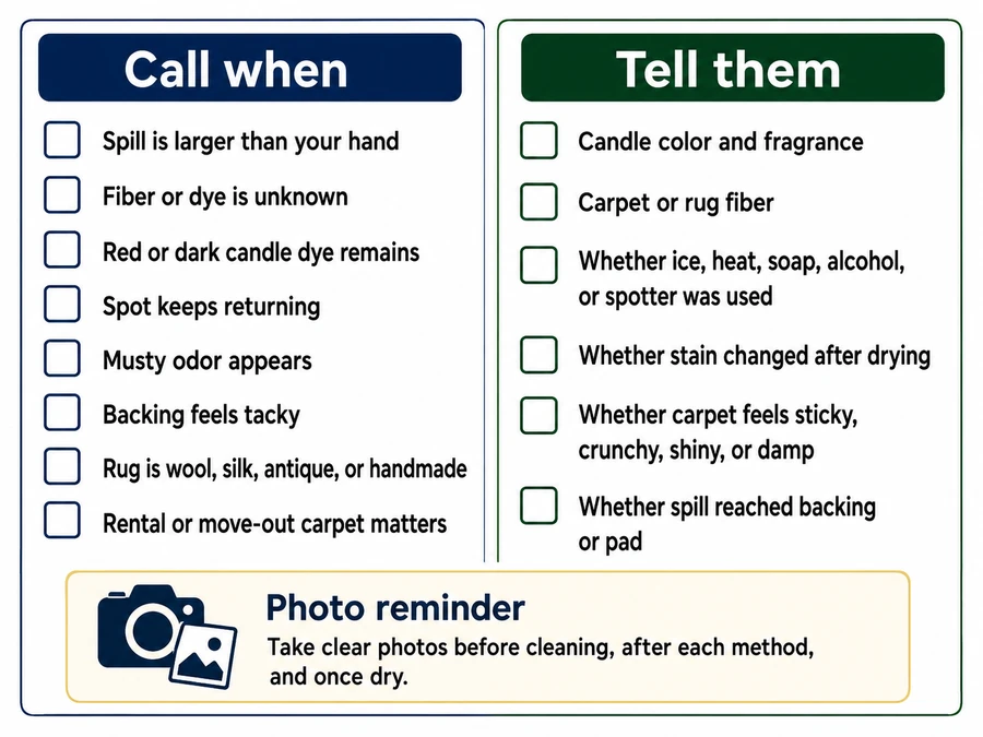 professional carpet cleaner call checklist