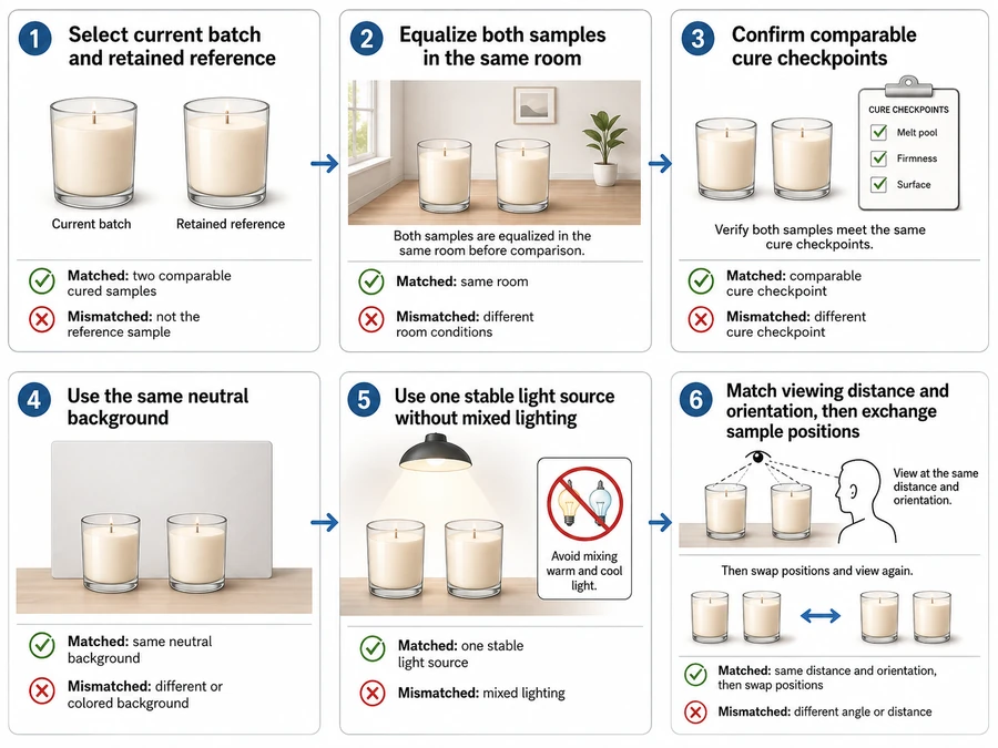 candle batches and matched comparison conditions