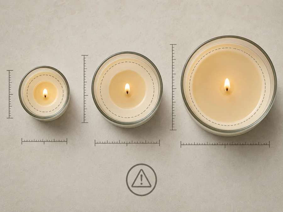 candle diameter and first burn planning