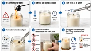 Candle fast burn fixes and safety steps