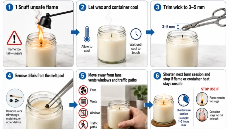 Candle fast burn fixes and safety steps