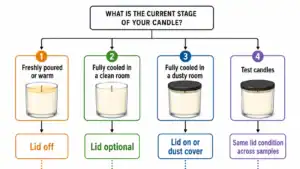 candle lid decision and cure stages
