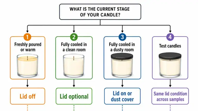 candle lid decision and cure stages
