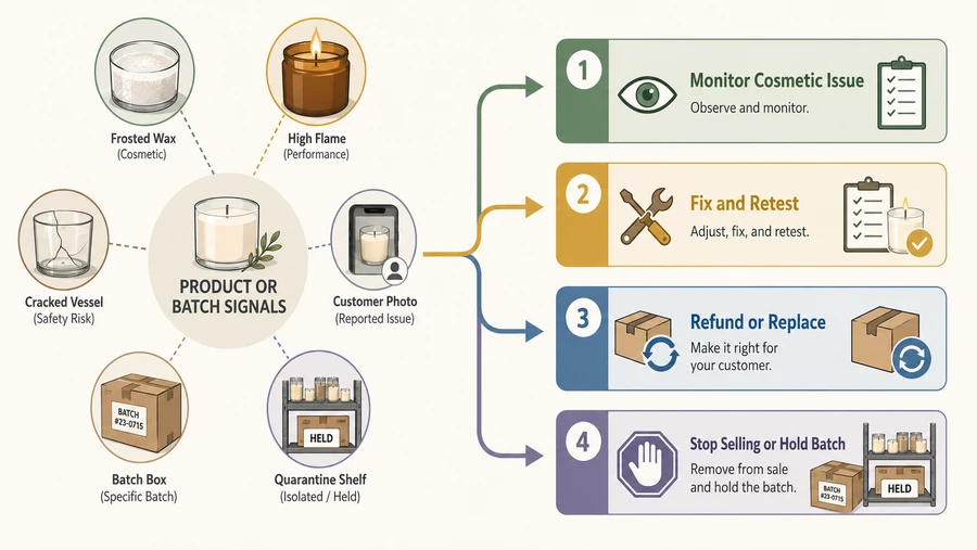 Candle safety stop-sell decision flow