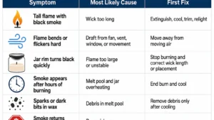 black candle smoke symptoms and first fixes