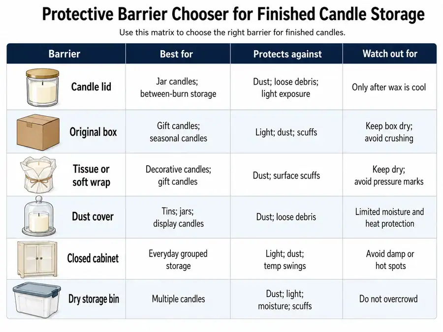 candle lids boxes and wrapping choices