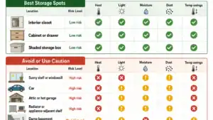 candle storage spots and heat risk
