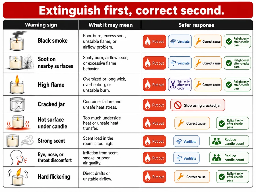 candle warning signs and safer responses